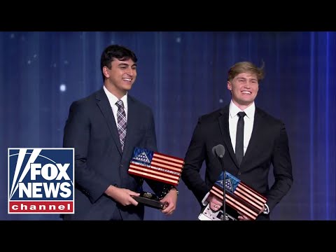 UNC fraternity brothers awarded for defending American flag against mob
