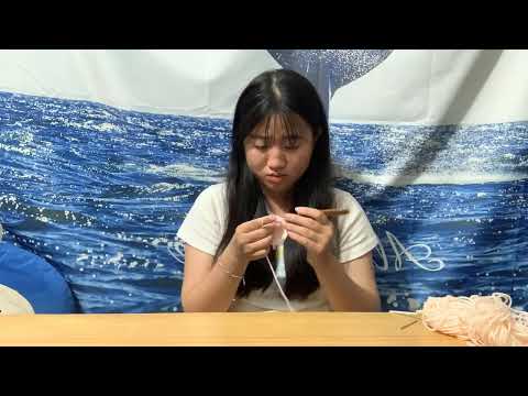 Knitting Class for Seniors, Knit a Cow with Yellow Wool Part 1