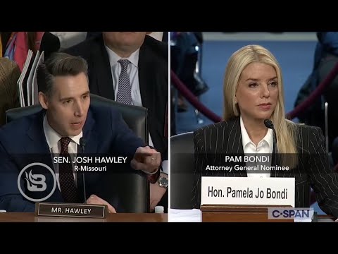 Josh Hawley RIPS INTO Biden's Corrupt DOJ at Pam Bondi Hearing