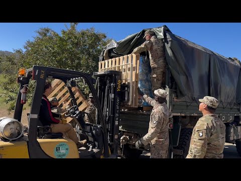 FOOTAGE: Retired Special Forces LEAD Hurricane Relief Efforts in NC