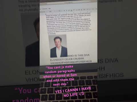 Does anybody else do this or am I insane?  @ElonMusk-FanZone ELONEEEEE￼