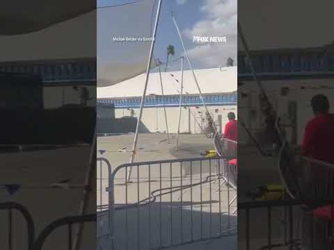 Stuntman’s ‘Human Cannonball’ routine goes wrong after being blown off course #foxnews #stunt #viral