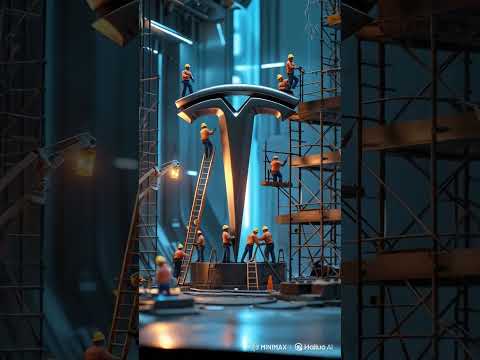 TESLA MAKING OF MINI  WORKERS @tesla @ElonMusk-FanZone #tesla#aivideo #aiart
