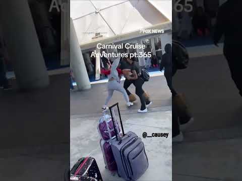 Cruise Bruise: Passengers throw punches outside boarding zone #shorts #viral #foxnews #cruise #brawl
