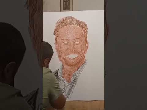 Elon Musk arte ritratto 722 @ElonMusk-FanZone @ElonMusksu