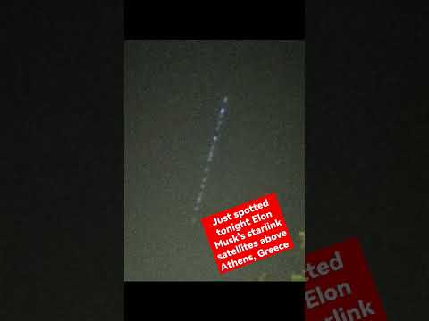 Tonight i spotted @ElonMusk-FanZone #ElonMusk Elon Musk's #starlink #satellites wow!