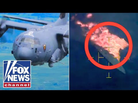 Secretive US military plane annihilates drug boat in wild combat footage