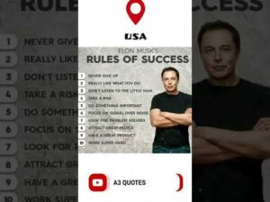 Rules of success by ELON MUSK|| @ElonMusk-FanZone  #shorts