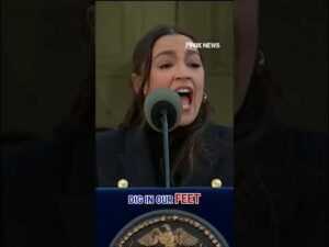 AOC delivers remarks during the swearing-in ceremony of Mamdani #shorts #us #nyc #ny #politics