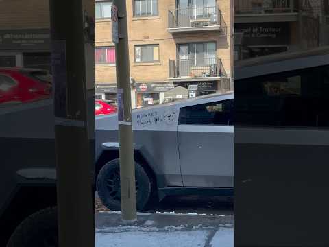 Meanwhile, in Montreal. Hi @ElonMusk-FanZone!😅 #montreal #tesla #cybertruck