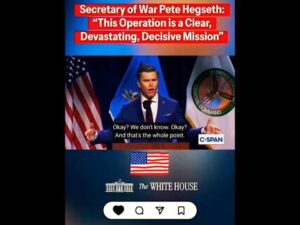 Secretary of War: Pete Hegseth on Iran "War" | #war #iran #usa #trump #shorts