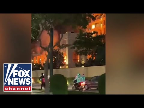 DETAILS: Fiery explosion at Dubai hotel after Iranian missile strike