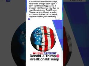 Trump WARNS: 'A whole civilization will die tonight' #shorts