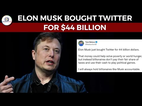 @ElonMusk-FanZone BUYS TWITTER 😯| @THOUGHTCTRL | #shorts