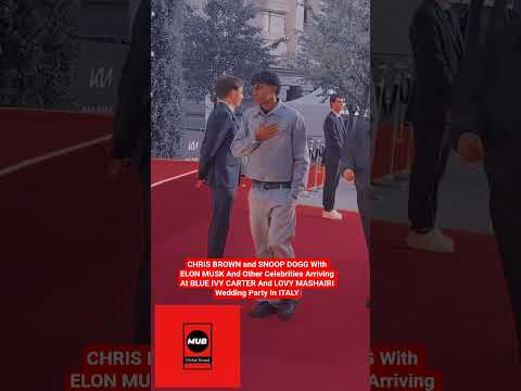 CHRIS BROWN and SNOOP DOGG With ELON MUSK  Arriving At BLUE IVY CARTER And LOVY MASHAIRI Wedding