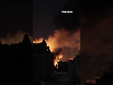 Footage shows Russian overnight airstrike on Kyiv #shorts #foxnews #news #fox