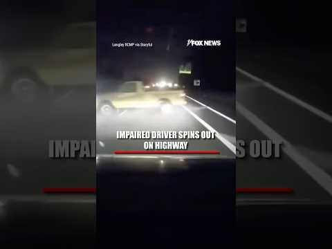 WATCH: Impaired driver SPINS OUT on highway #shorts #foxnews